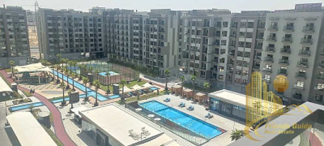 Semi-furnished Studio | Pool View & Balcony | Lawnz by Danube | International City